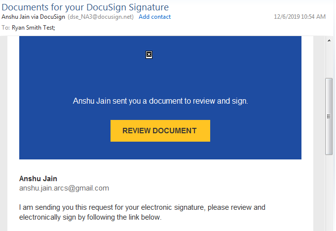 Email Received